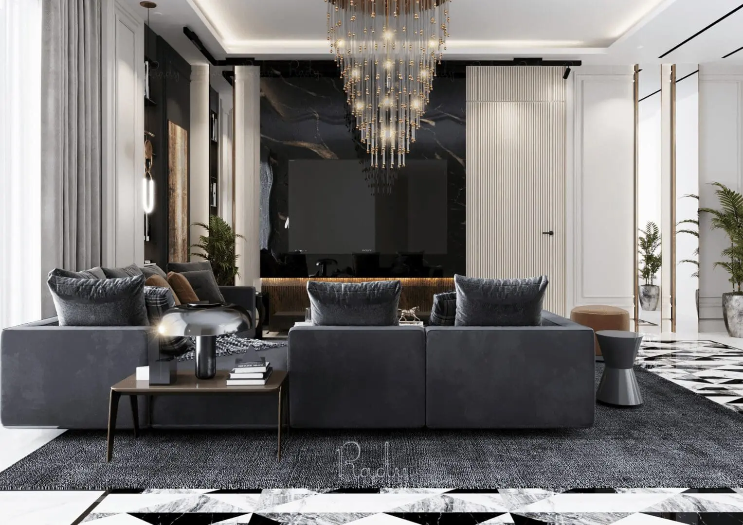 تصميم وتنفيذ أعمال الديكور الداخلي