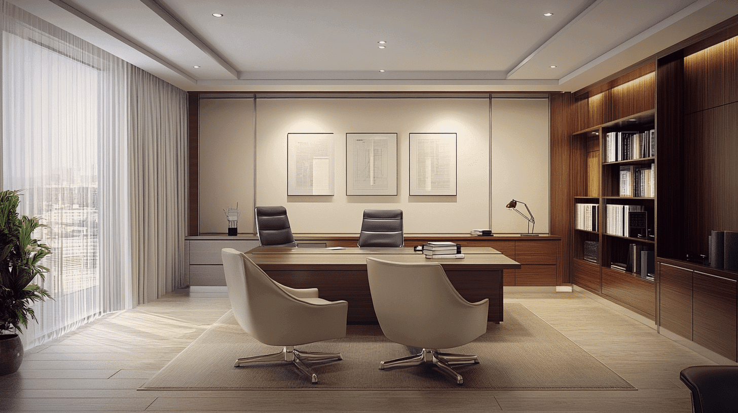 التصميم الداخلي للمكاتب الإدارية | شركة راضي للتصميم الداخلي