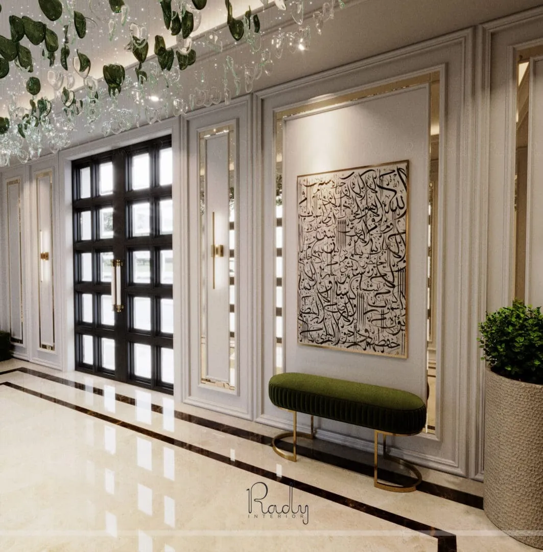 Modern Arabic hallway design by rady interior
