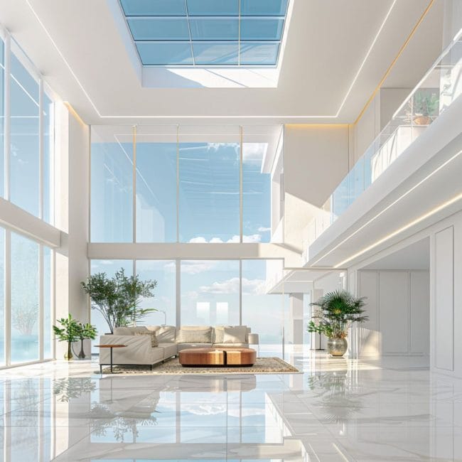 View of Glass Ceiling Design Ideas for Modern Homes | Radyinterior