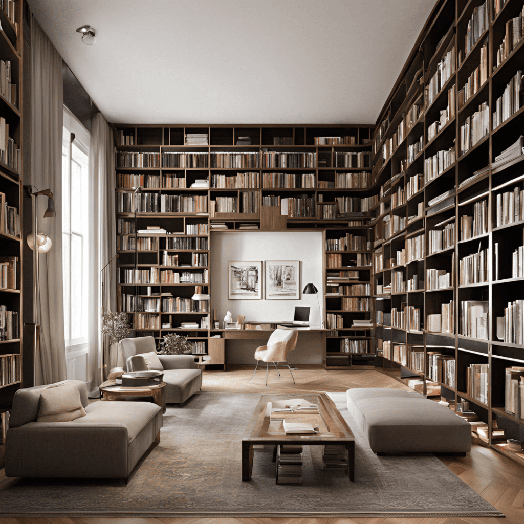 تصميم مكتبة منزلية | شركة راضي للتصميم الداخلي