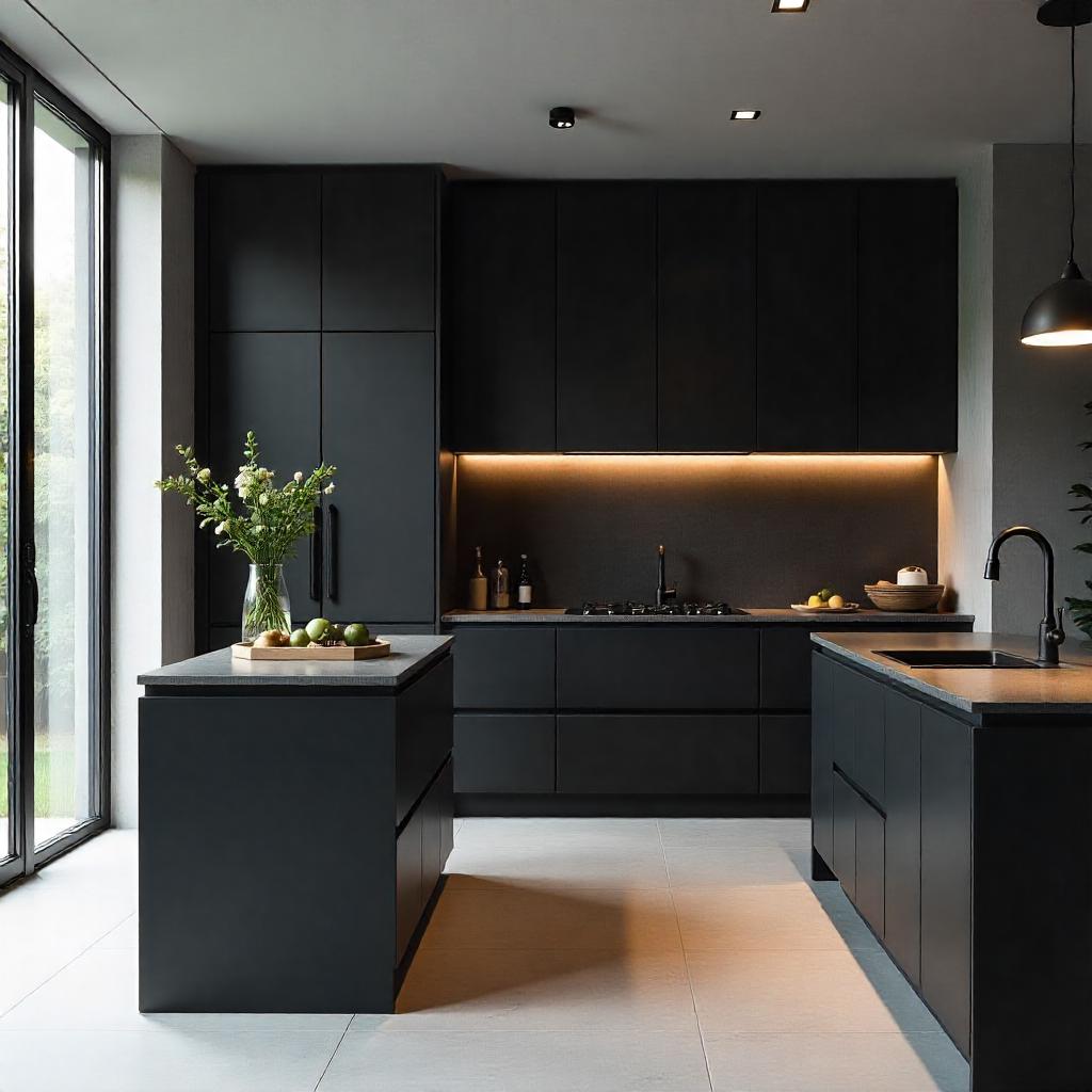 Modern Black Kitchen Designs