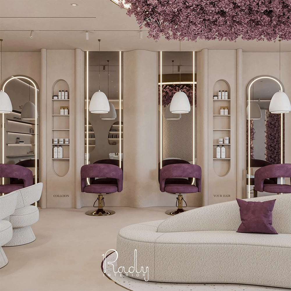 Luxury salon interior design in Dubai with DM + DCD compliant layout, approvals-ready engineering, and commercial fit out by RadyInterior