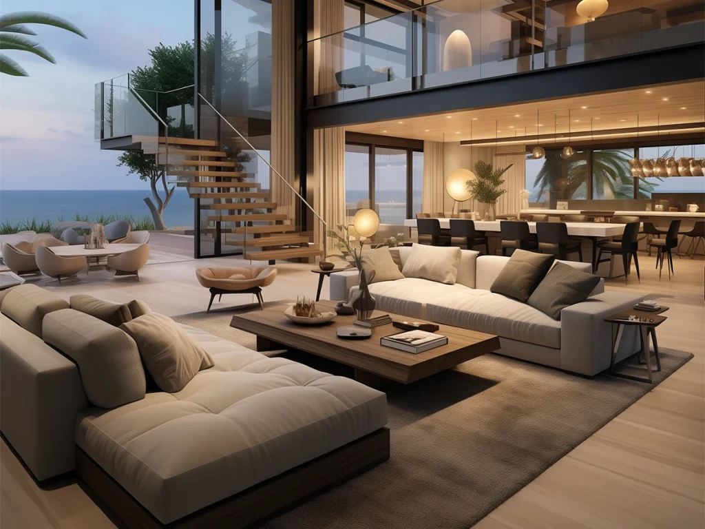 beach house living room