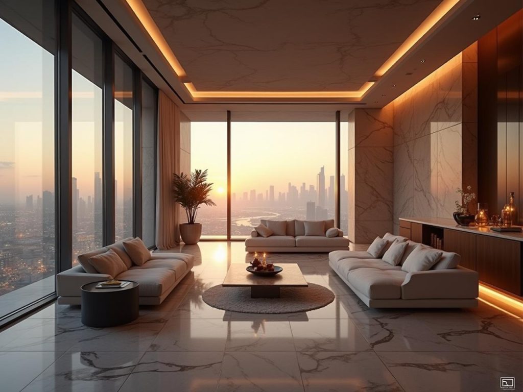 Minimalist Penthouse Interior Design Dubai bedroom blending contemporary style with traditional Middle Eastern elegance